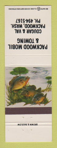 Matchbook Cover - Mobil oil gas Packwood WA