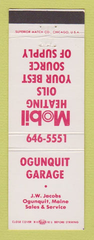 Matchbook Cover - Mobil oil gas Ogunquit Garage ME