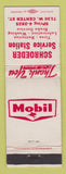 Matchbook Cover - Mobil oil gas Schroeder Service