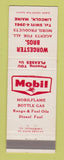 Matchbook Cover - Mobil oil gas Worcester Lincoln ME