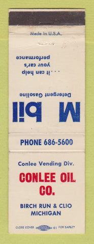 Matchbook Cover - Mobil oil gas Conlee Birch Run Clio MI WEAR
