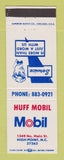 Matchbook Cover - Mobil oil gas Huff High Point NC