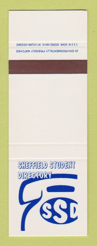 Matchbook Cover - Wheffield Student Directory College SAMPLE