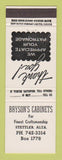 Matchbook Cover - Cryson's Cabinets Stettler AB