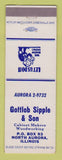 Matchbook Cover - Gottlob Sipple Son Cabinets North Aurora IL
