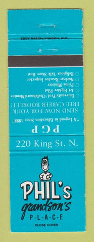 Matchbook Cover - Phil's Grandson's Place Canada WEAR