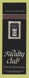 Matchbook Cover - Faculty Club University of Pennsylvania Philadelphia PA SAMPLE