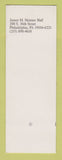 Matchbook Cover - Faculty Club University of Pennsylvania Philadelphia PA SAMPLE