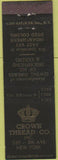 Matchbook Cover - Crown Thread Co New York City Midget