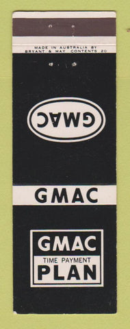 Matchbook Cover - GMAC Time Payment Plan Cars Australia