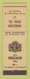 Matchbook Cover - Freeman Men's Shoes Winslow Freeport IL