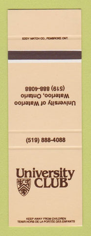 Matchbook Cover - University Club of Waterloo ON SAMPLE
