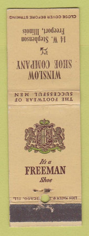 Matchbook Cover - Freeman Men's Shoes Winslow Freeport IL WEAR