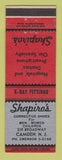 Matchbook Cover - Shapiro's Shoes Camden NJ