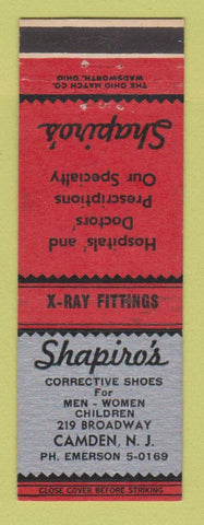 Matchbook Cover - Shapiro's Shoes Camden NJ
