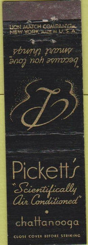 Matchbook Cover - Pickett's Chattanooga TN Midget