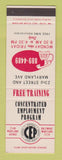 Matchbook Cover - Concentrated Employment Program Baltimore MD SAMPLE