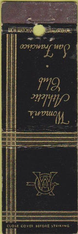 Matchbook Cover - Woman's Athletic Club San Francisco CA Midget