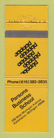 Matchbook Cover - Parsons Business School Kalamazoo MI WEAR
