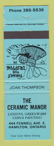 Matchbook Cover - Teh Ceramic Manor Hamilton ON WEAR