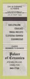 Matchbook Cover - Palace of Ceramics Hamilton ON