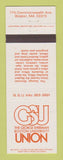 Matchbook Cover - George Sherman Boston University Union MA