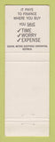 Matchbook Cover - GMAC Time Payment Plan Cars Australia