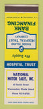 Matchbook Cover - National Motor Sales Woonsocket RI