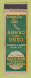 Matchbook Cover - Sanders Tri Cleaning UNIVERSAL LONG Birmingham Detroit MI WEAR