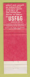 Matchbook Cover - Jim Saros Insurance Detroit MI USF&G