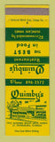 Matchbook Cover - Quimby's Restaurant St Petersburg FL BACK WEAR