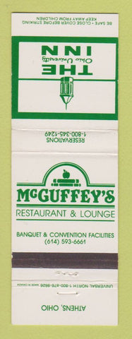 Matchbook Cover - The Ohio University Inn Athens OH McGuffey's