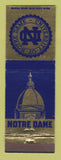 Matchbook Cover - University of Notre Dame South Bend IN