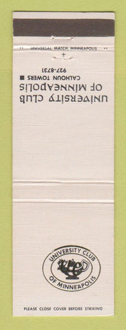 Matchbook Cover - University Club of Minneapolis MN