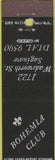 Matchbook Cover - Bohemia Club Saginaw MI Midget