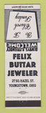 Matchbook Cover - Felix Cuttar Jewelry Youngstown OH religious Christian