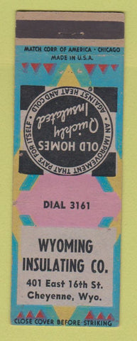 Matchbook Cover - Wyoming Insulating Cheyenne WY
