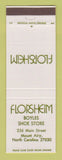 Matchbook Cover - Florsheim Shoes Boyles Mount Airy NC