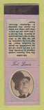 Matchbook Cover - Diamond 1930's Movie Stars Ted Lewis