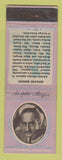 Matchbook Cover - Diamond 1930's Movie Stars Adolphe Menjou