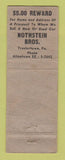 Matchbook Cover - Nothstein Bros Excavating Crane Trexlertown PA pinup WEAR
