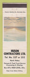 Matchbook Cover - Huson Contractors High Level AB