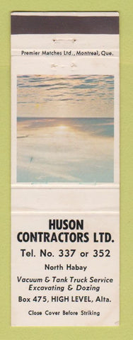 Matchbook Cover - Huson Contractors High Level AB