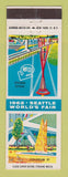 Matchbook Cover - 1962 Seattle WA World's Fair Space Needle US Coliseum 21