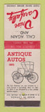 Matchbook Cover - Antique Cars 1893 Frank Duryea Springfield MA Canada