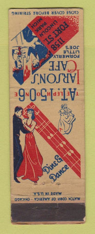 Matchbook Cover - Larson's Cafe Lincoln Park MI POOR BACK