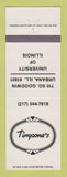 Matchbook Cover - Timpone's University of Illinois Urbana IL