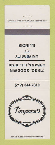 Matchbook Cover - Timpone's University of Illinois Urbana IL