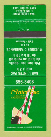Matchbook Cover - L'Inter Fac Restaurant Laval QC
