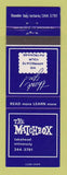 Matchbook Cover - The Matchbox Lakehead University Thunder Bay ON